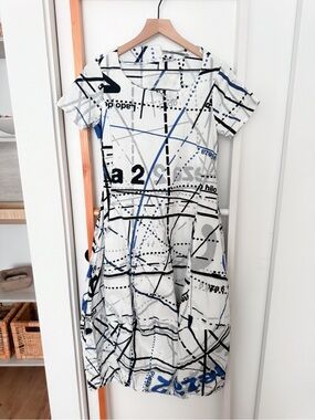 Studio Roundholz 6Pieza2 Abstract Graphic Bubble Hem Dress